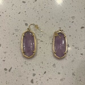 Kendra Scott Elle Earrings Light Purple and Gold
